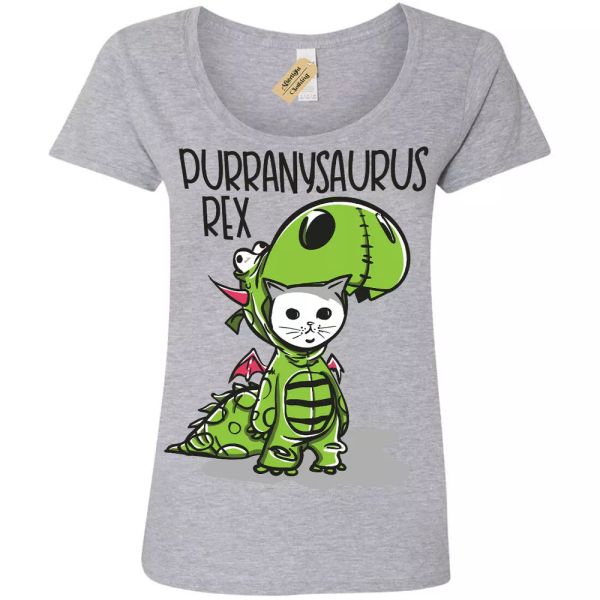 

purranysaurus rex camiseta gato divertido t-rex hombre cuello en v, White;black
