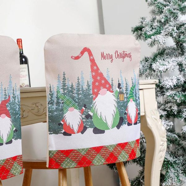 

chair covers christmas cover linen cloth stretch elastic el wedding banquet arm stools warp dining room seat xmas decor
