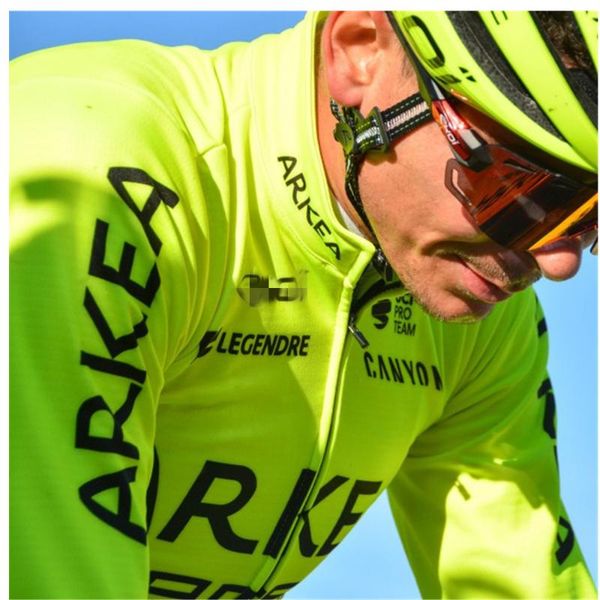

racing sets arkea winter warm fleece jacket men's long-sleeved cycling jersey wear maillot spain style 2022 pro team, Black;blue