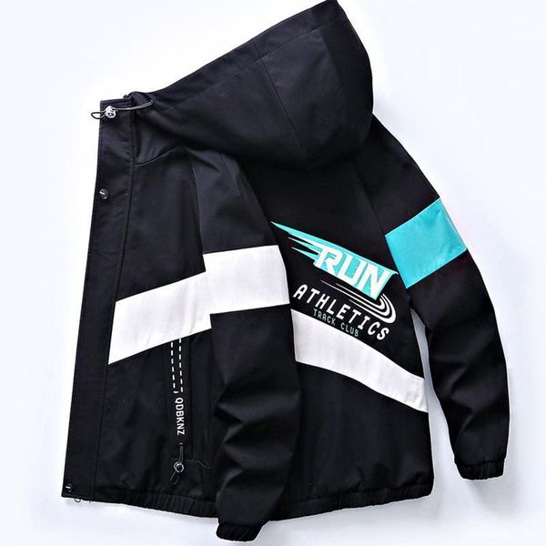

spring mens fashion jackets and coats casual windbreaker hoodies male's outdoors hip hop clothes streetwear size 3xl men's, Black;brown