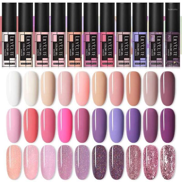 

gel nail polish pink nude glitter semi permanent uv led lamp varnishes base coat polish1, Red;pink