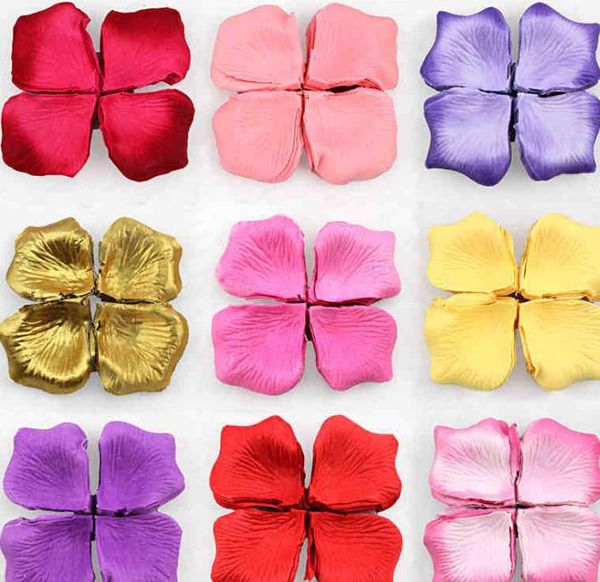 

2021 red silk rose petals artificial flower wedding party vase decor bridal shower favor centerpieces confetti