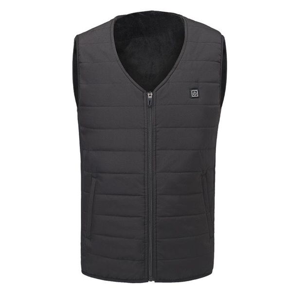 

winter heating vest warm electric usb jacket men and women men's vests, Black;white