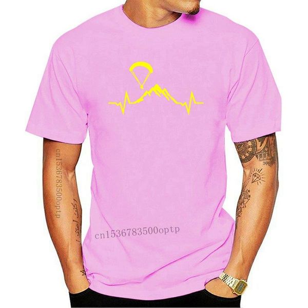 

men's t-shirts paraglider ecg t shirt summer men cotton short sleeve t-shirt funny hip hop tees harajuku streetwear, White;black