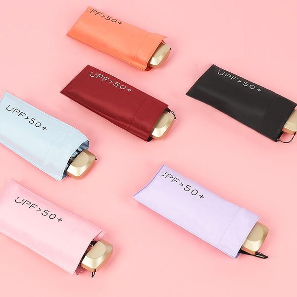 

umbrellas mini umbrella women fashion folding rain men portable travel anti-uv windproof pocket sunshade