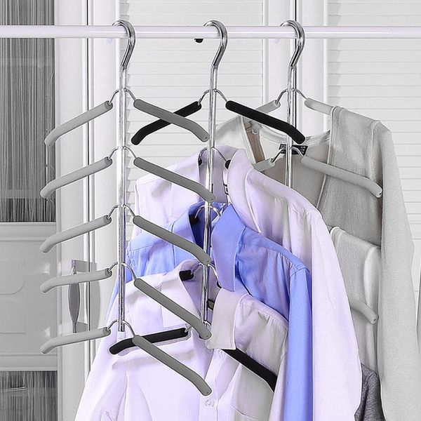 

laundry bags multilayer clothing storage racks clothes hanger holder wardrobe drying rack dryer hook folding organization