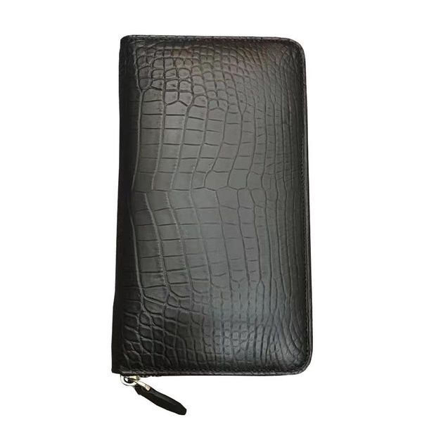 

wallets yl0036 crocodile quality real leather luxury wallet men famous brands high fashionable men's bag, Red;black