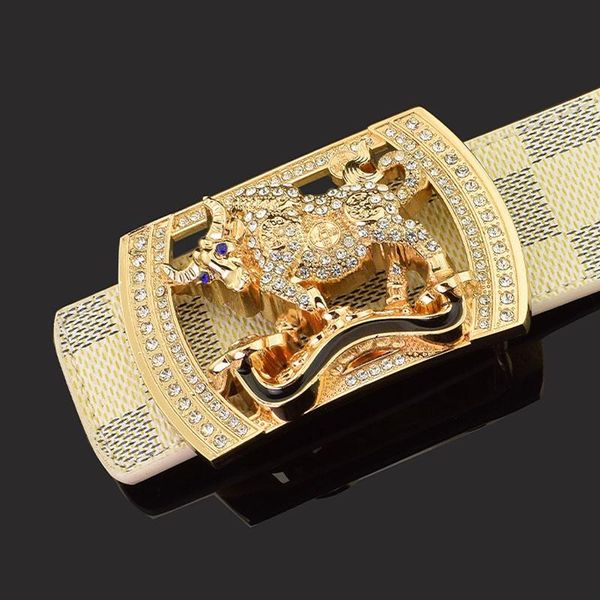 

belts 3.8cm wide vintage belt men's golden rooster sliding buckle leather cintos masculinos, Black;brown