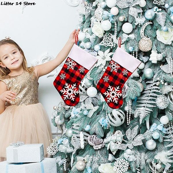 

christmas decorations 1pc decorative sock xmas hanging decor candy pouch