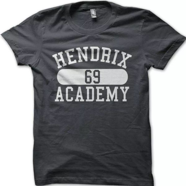 

Hendrix Academy T Shirt inspired by JImmy Hendrix Experience cotton t-shirt 9069, White;black