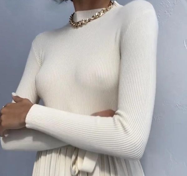

women's sweaters autumn winter basic turtleneck knitting bottoming warm 2022 pullovers solid minimalist, White;black