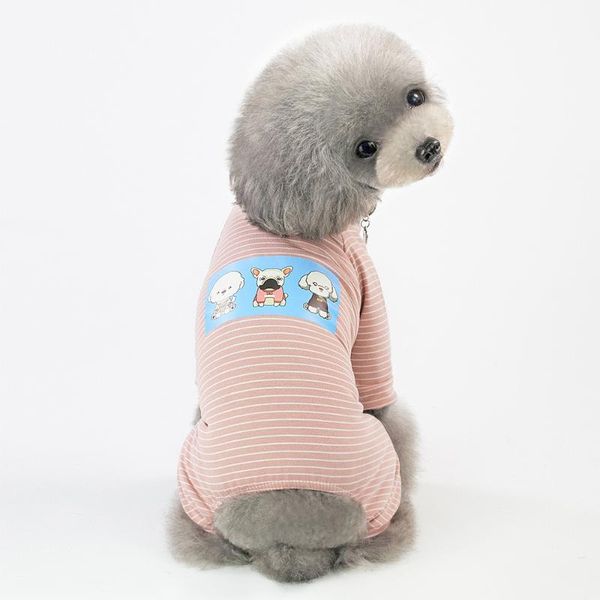 

pet home service 2021 spring and summer three-color dog casual breathable pajamas s-2xl apparel