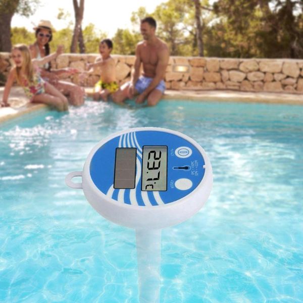 

pool & accessories swimming floating digital thermometer solar powered monitor spa tub water temperature tester portable