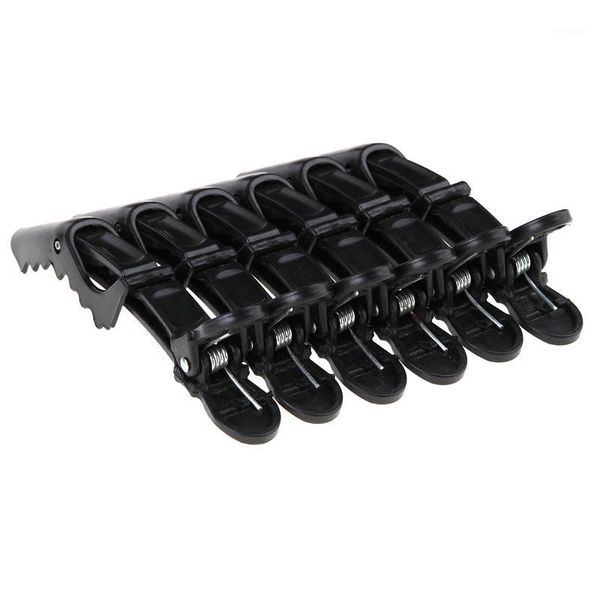 

6pcs/pack hair salon plastic crocodile barrette section clip grip hairdressing clamps claw tool accessories1