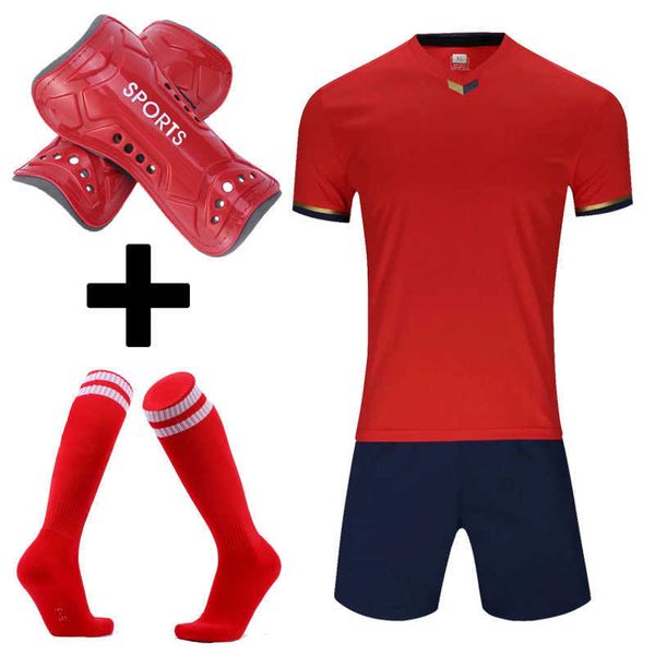 

socks shin guards custom survetement football men kids soccer jerseys set boys women football training uniforms sport set, Gray