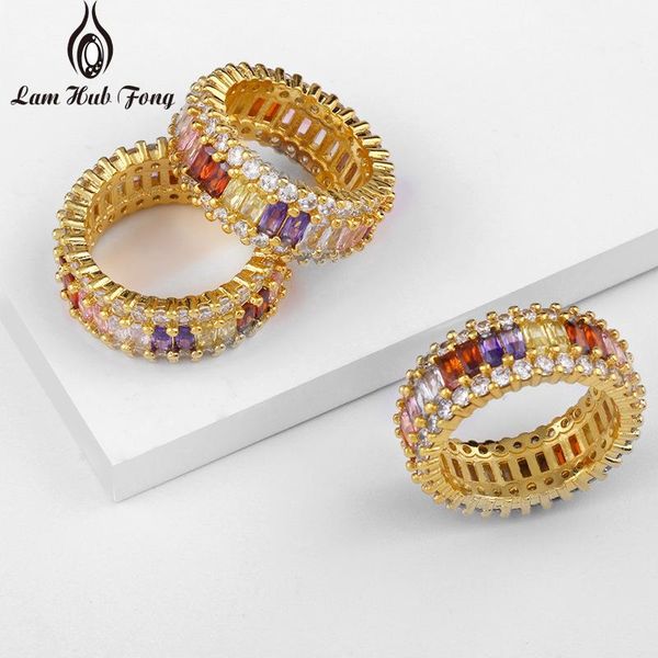 

wedding rings geometric luxury women's colorful micro inlaid zircon finger ring engagement fashion party jewelry gift for women, Slivery;golden