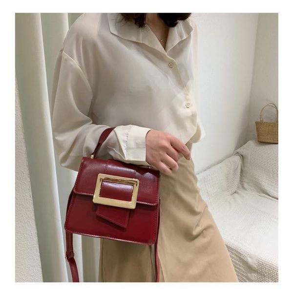 

shoulder bags spring summer style women's bag 2021 fashion handbag solid color one square female crossbody