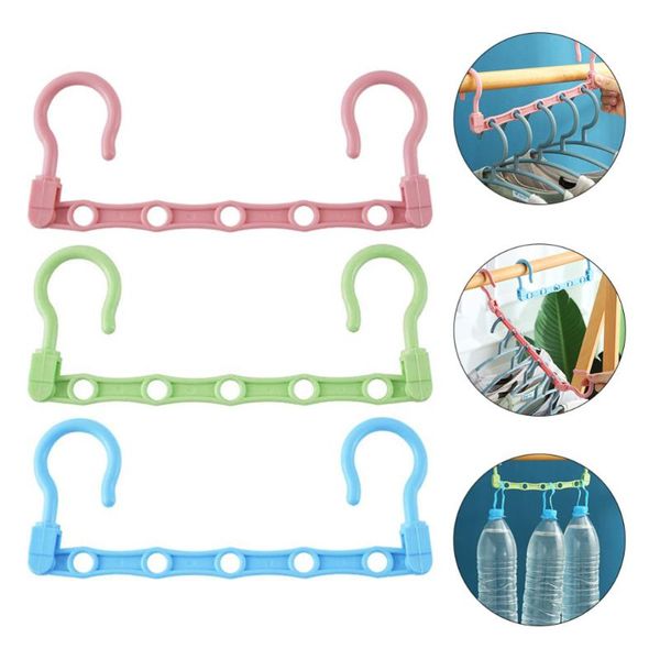 

pcs 1 set convenient coat hangers five-hole drying racks clothes hooks & rails