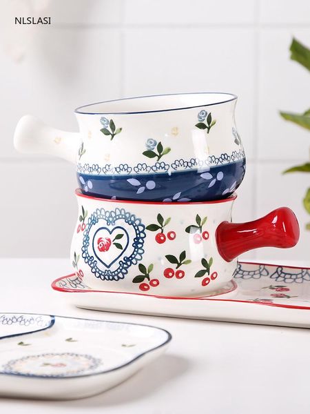 

bowls nordic tableware glaze down painted pottery porcelain household ramen restaurant soup ceramic kitchen supplies