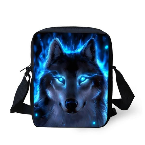 

backpacks thikin moonlight wolf shoulder messenger bag crossbody phone bags for girls school supplies shopping box mochila infantil custom