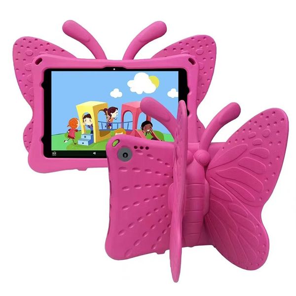 Stoßfeste EVA-Kinderhülle für iPad Pro 11 2/3/4 Air 2 9,7 10,2 10,5 Mini 6 1/2/3/4/5 Butterfly 3D Stand Protect Foam Cover