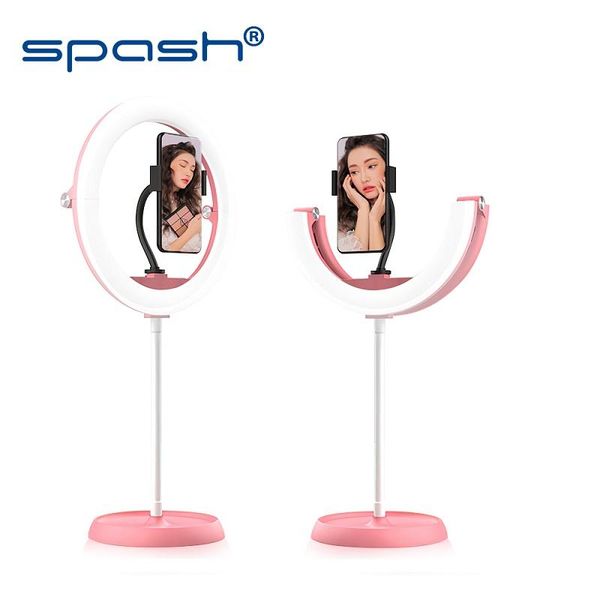 

spash led fill light 10inch ring folding lamp with stand phone holder pography for flash heads