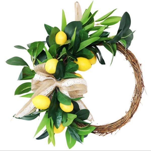 

decorative flowers & wreaths realistic wreath front door window hanging pendant decoration garland fall party festival simulation flow