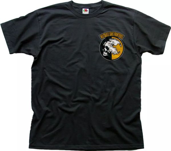 

metal gear solid peace walker black cotton t-shirt 01521, White;black