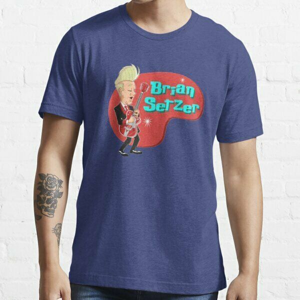 

brian setzer t-shirt thank gift ideas for fans, White;black
