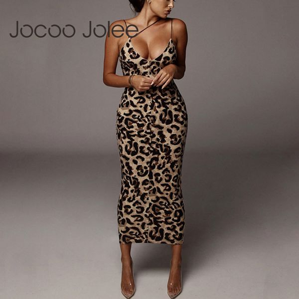 

leopard print spaghetti strap bodycon midi dress women summer fashion vestidos night party club dresses 210428, Black;gray