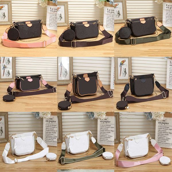 

2021 women luxurys digners bags womens crossbody bag genuine handbags purs lady tote coin purse three item#3918