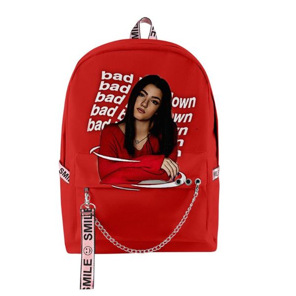 

backpack charli damelio 3d printed d'amelio backpacks bags kpop key chain accessories school student bag