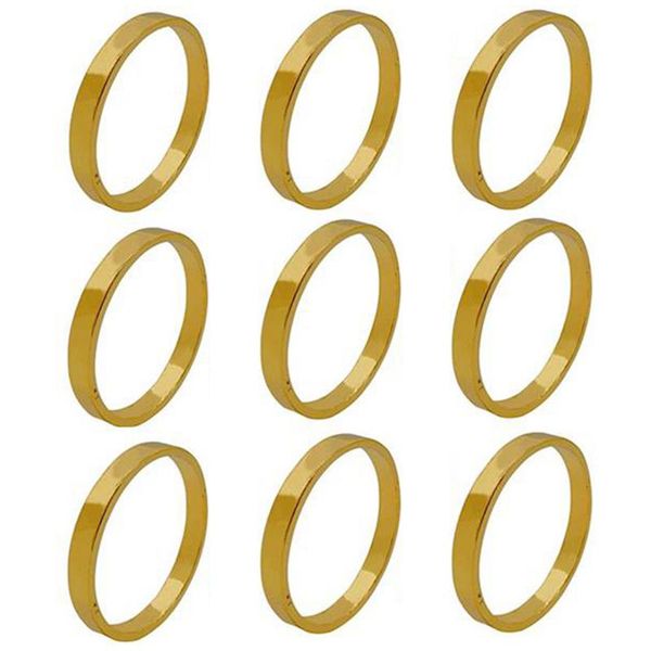 

9pcs gold color napkin rings buckles serviette holder for wedding party restaurant el home table decoration