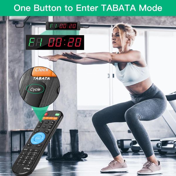 

gym timer programable remote control led clock interval crossfit sports training wall clocks