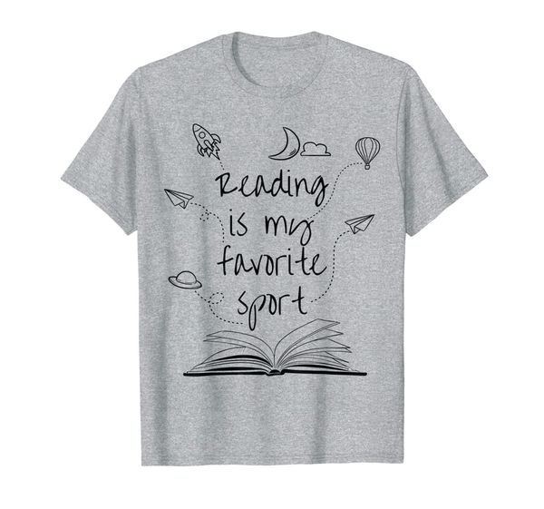 

reading is my favorite sport shirt read book lover gift tee, White;black