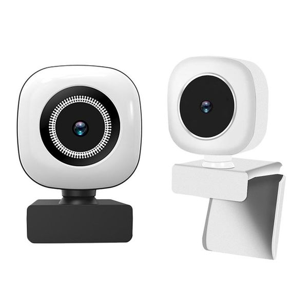 

auto focus 8 mp webcam microphones full hd video camera for pc usb plug and play beauty effect fill light webcams