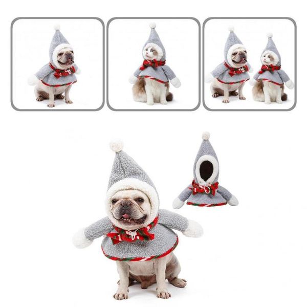 

cat costumes dog costume outfit scarf decor gray snowman pet dressing up cosplay clothes