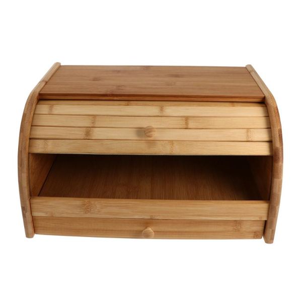 

storage bottles & jars 1 pc bamboo bread box kitchen counterfor items (khaki)