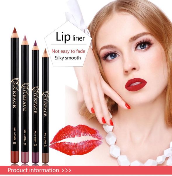 

lip pencils 12 color pencil smooth shape outline liner lipliner