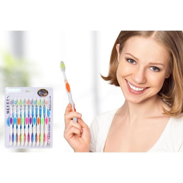 

toothbrush 10pcs soft hair home oral as picture hygiene plastic 18.4cm/7.2inch set x casual