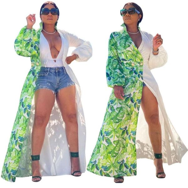 

women's trench coats patchwork lantern sleeve windbreaker autumn spring v neck long coat outerwear lace up waist sheer robe 2021 fashio, Tan;black