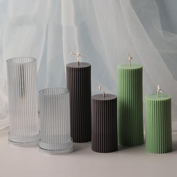 

craft tools rack cylindrical candle mold acrylic stripe decoration scented diy home party decor wedding