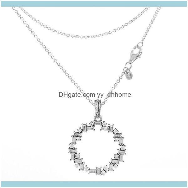 

chains necklaces & pendants jewelrychains authentic 925 sterling sier shards of sparkles round necklace fits for original women gift lover w, Silver