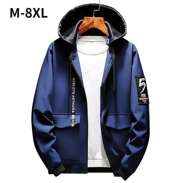 

men's jackets hip hop jacket windbreaker spring autumn fashion hooded m-8xl casual streetwear male coat, Black;brown