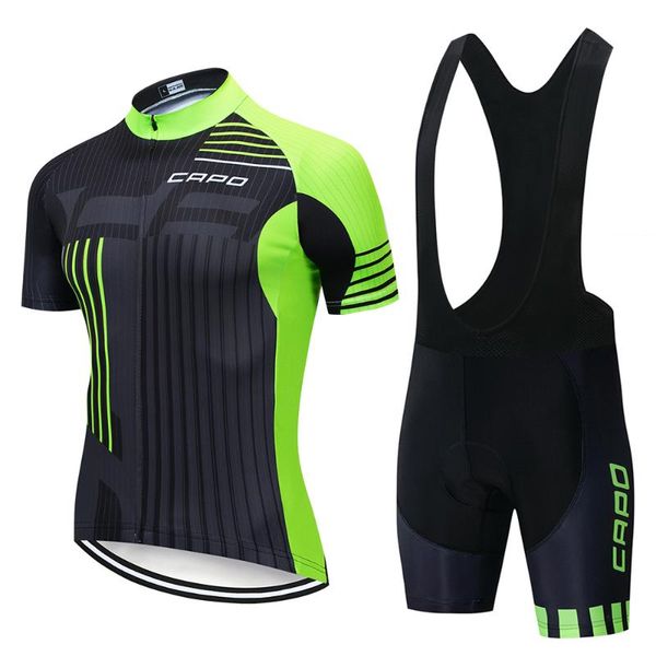 

racing sets 2021 brand pro team capo cycling jersey ropa ciclismo quick-dry sports clothing cycle bicycle wear, Black;blue