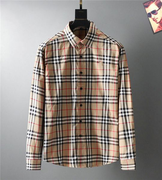 

2021 polka dot mens designer shirt autumn long sleeve casual dress shirts style homme clothing -2xl#68, White;black