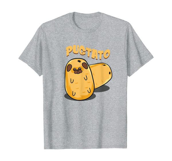

pugtato funny pug potato hybrid cute veggie dog lover gift t-shirt, White;black
