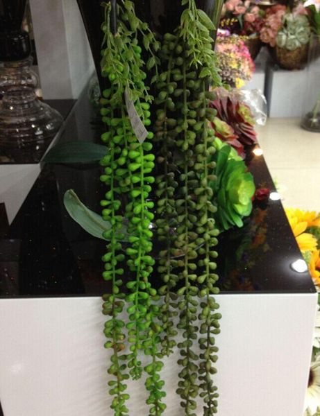 

artificial succulents fake string of pearls plant faux lover's tears wall home garden balcony wedding decor hanging plants decorative f