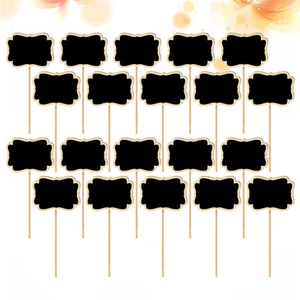 

other festive & party supplies 20pcs blackboard ers wooden message board chalkboard signs garden plants tags markers label (black)