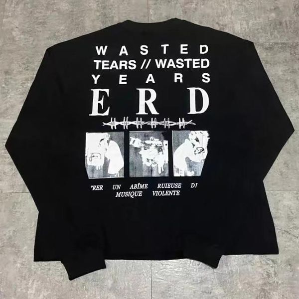 

men's t-shirts oversize erd long sleeve t shirt men women, White;black